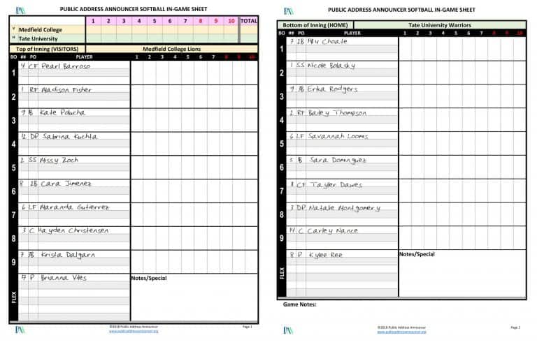 Public Address Announcer Forms